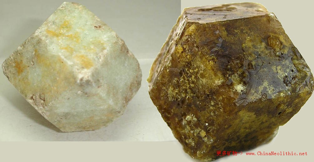 矿物图片 钙铝榴石-grossular