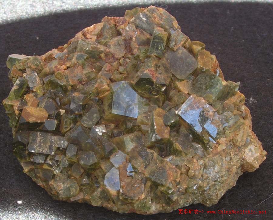 矿物图片钙铁辉石hedenbergite