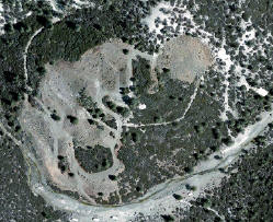 Recent satellite image of the mine area after reclamation. Image bing.com.