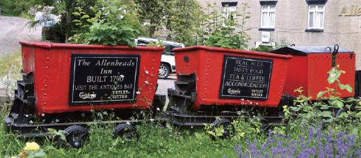 One of the many remains of mining activity in Weardale – ore carts in Allenheads,　today used as decoration of garden. J. Gajowniczek photo.