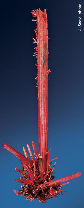 Crocoite from “2010 Pocket”, 10.1 cm high. Gobin specimen.