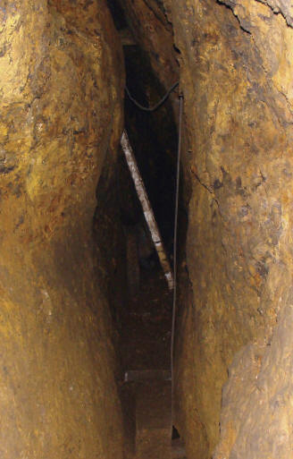 One of mine tunnels in Adelaide mine. A. Wright photo.