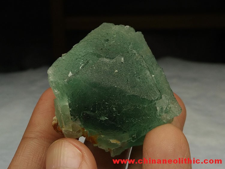The rare green fluorite and orange red manganese aluminum garnet stone mineral crystal specimens of ,Fluorite,Garnet