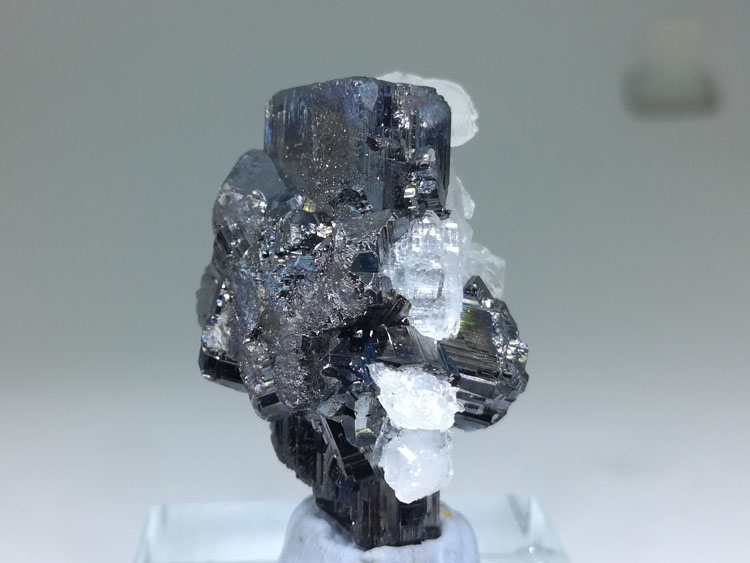 High brightness bournonite and Quartz paragenetic mineral crystal specimen ornamental stone stone or,Bournonite,Quartz