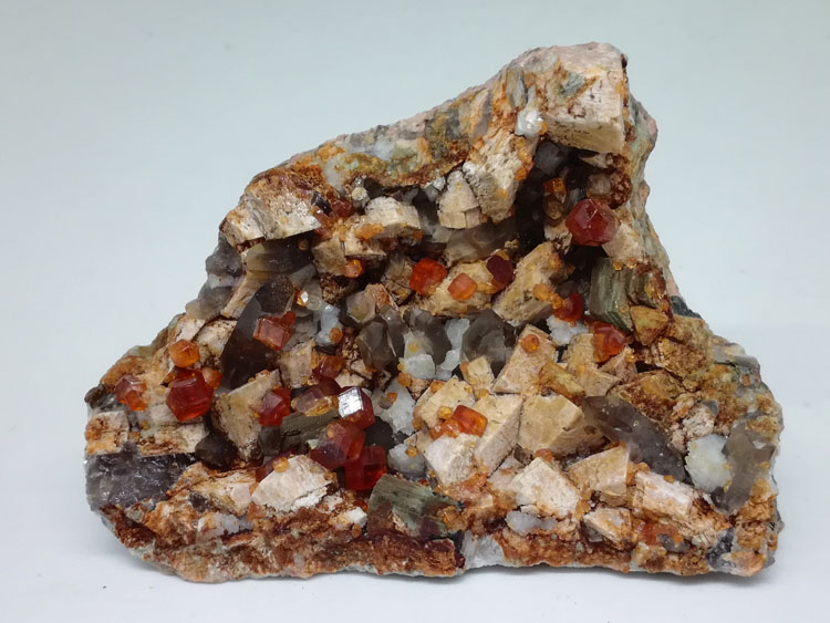 manganese garnet Quartz Fanta stone mineral specimens stone ornamental stone,Garnet,Feldspar,Quartz