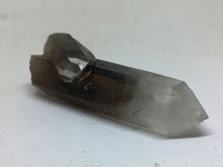 Half Smokestone half white Phantom Crystal wrapped red garnet mineral crystal gem stone ore samples,Quartz,Garnet
