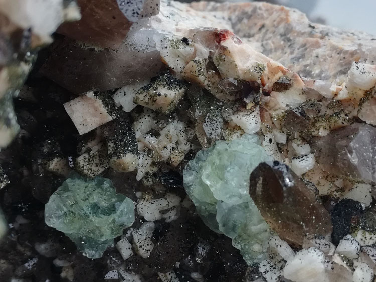 MIAROLITIC granite pegmatite, fluorite and quartz, feldspar crystal gem stone ore samples,Fluorite,Quartz,Feldspar,Mica