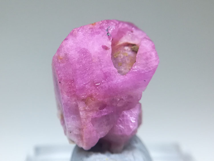 Peach red ruby corundum mineral crystal stone ore raw wool specimens,Corundum