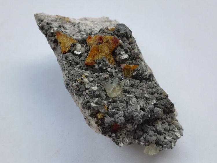 HELVITE and fluorite, Spessartite garnet mineral crystal gem stone ore material specimens,Helvite,Garnet,Fluorite