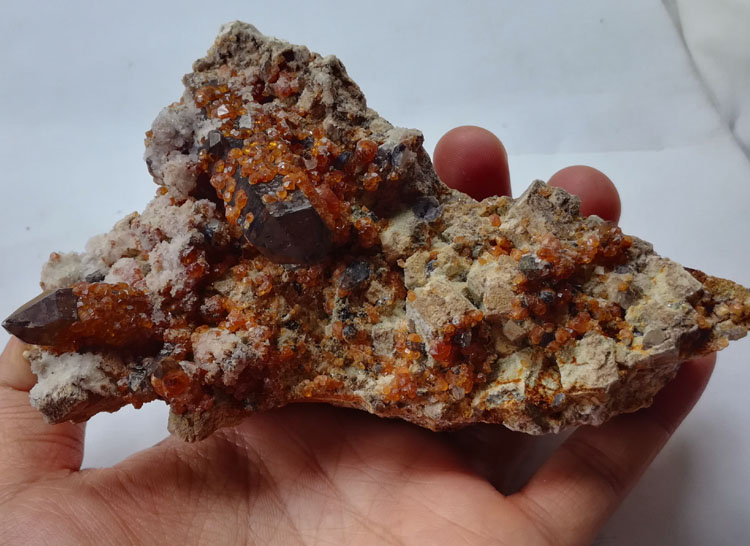 Fanta gemstone and feldspar, opal, smoky quartz paragenetic mineral specimens, gemstone raw stone or,Quartz,Garnet,Opal