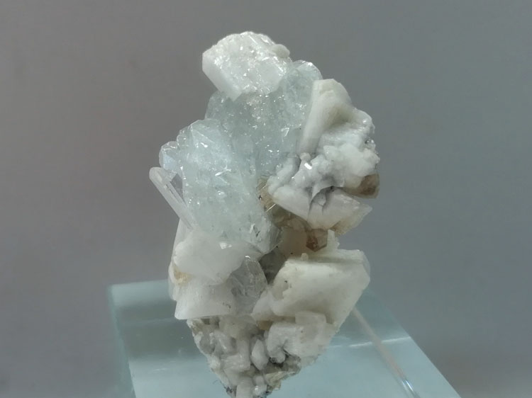 Plate shaped Aquamarine and Feldspar,Mica mineral crystal specimens gem stone ore,Aquamarine,Mica,Feldspar