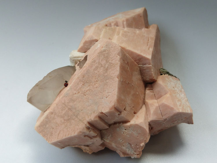 Microcline Orthoclase,Albite Garnet Smoky Quartz Mineral Specimens Mineral Crystals Gem Materials,Feldspar,Quartz,Garnet