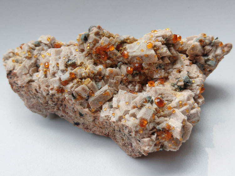 Manganese-aluminum Garnet Spessartine,Feldspar Microcline,Mica Mineral Specimens Mineral Crystals Ge,Garnet,Feldspar,Mica