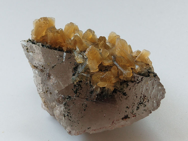 广东新矿辉沸石茶色水晶共生矿物标本晶体晶簇晶洞宝石原石原矿石