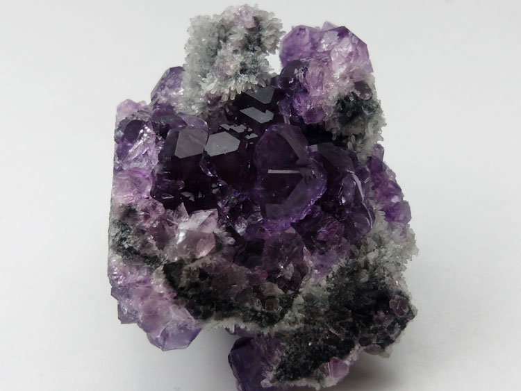 Purple blue Eight face body fluorite brightness super mineral crystal gem stone ore samples,Fluorite,Quartz