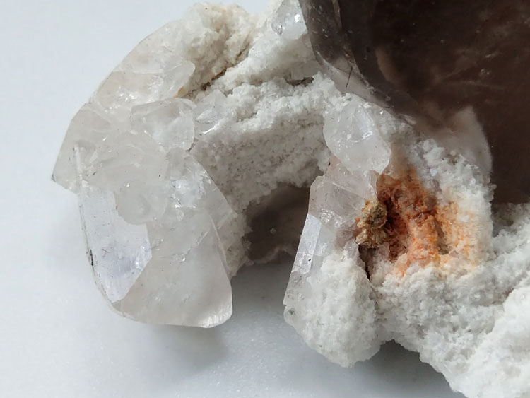 Topaz and Smoky Quartz Symbiotic Mineral Specimens Crystal Gemstone Raw Ore,Topaz,Quartz