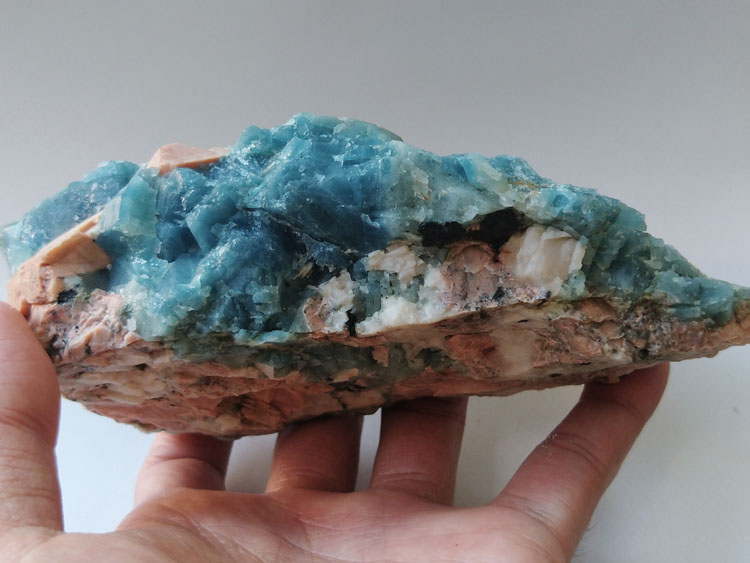 color super good Aquamarine,Feldspar Mineral Specimens Mineral Crystals Gem Materials,Aquamarine,Feldspar