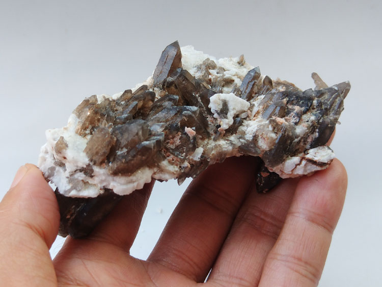 Smoky Quartz Garnet Spessartine Spessartite Mineral Specimen Crystal Gem,Quartz,Feldspar,Garnet